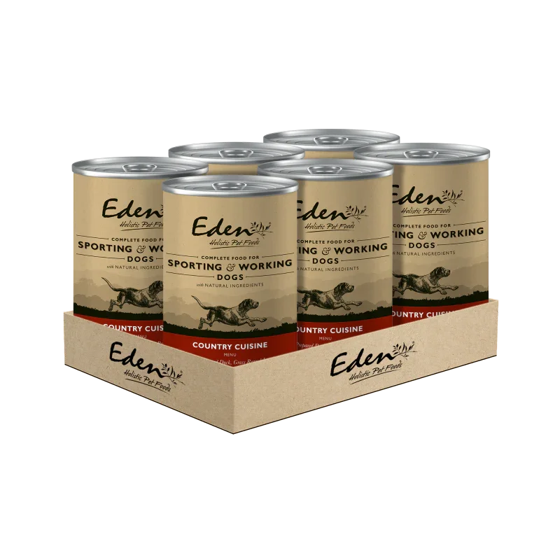 Eden Wet Food for Sporting & Working Dogs: Country Cuisine 6x400G - Eden Holistic Pet Foods