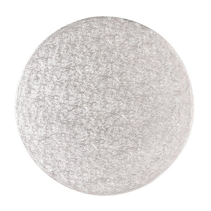 Round Silver Fern Cake Board - 13mm Thick, Cake Drum, Multi-Size (8", 10", 12")