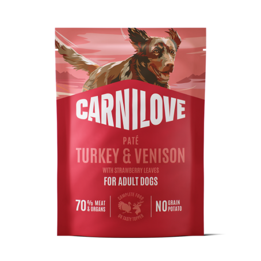 Carnilove Turkey & Venison with Strawberry Leaves Dog 300g