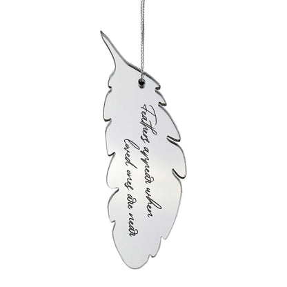 Mirror Acrylic Feather Hanging Decoration