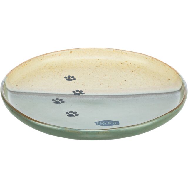 Trixie Ceramic Bowl & Plate with Paws