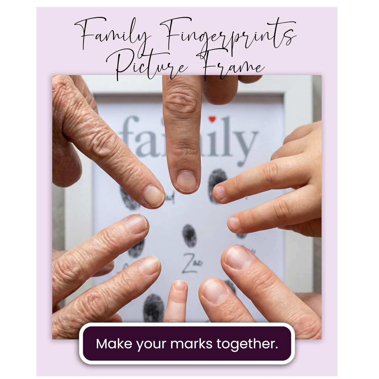 Family Fingerprints Picture Frame