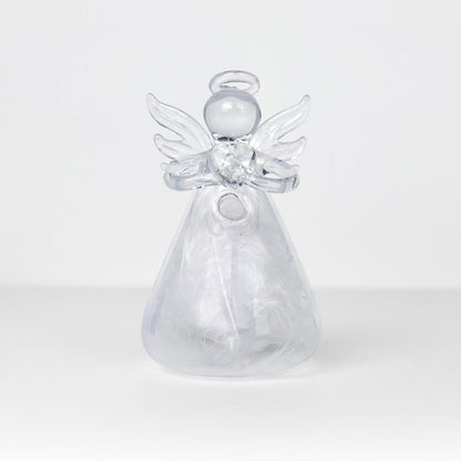 Feather Filled Glass Angel Ornament | Bereavement & Memorial