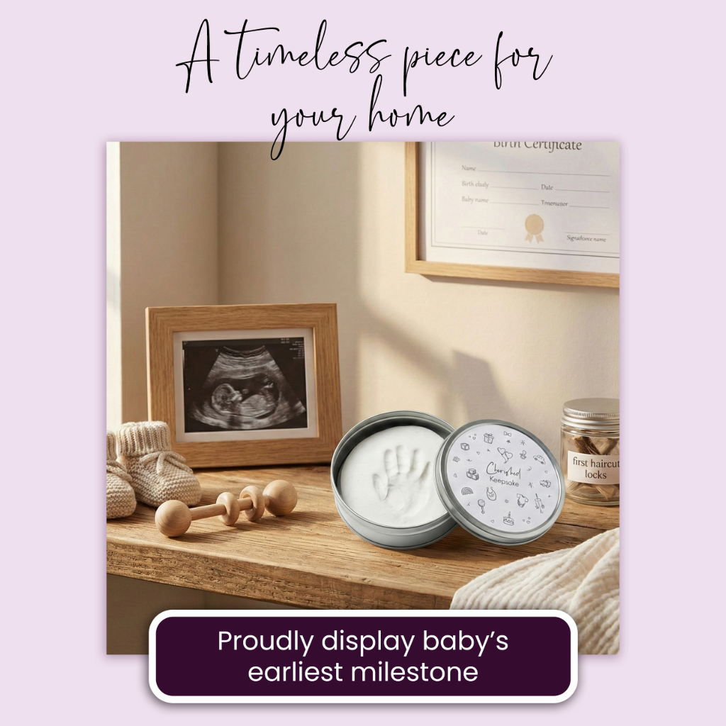 Baby Hand or Foot Print Clay Impression Tin