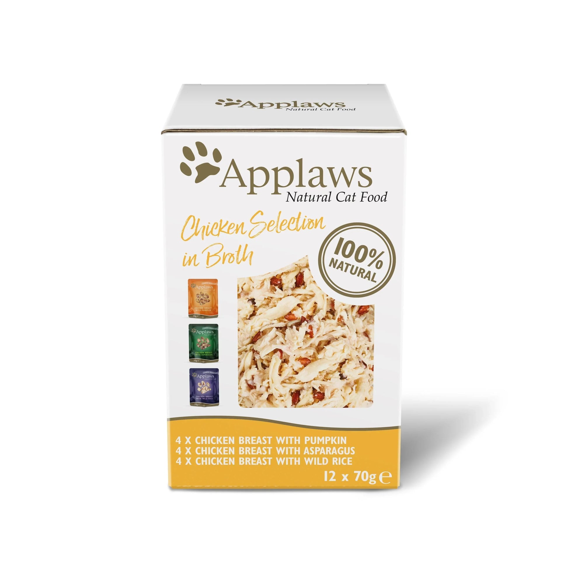 Applaws Cat Chicken Selection in Broth Pouches 48 x 70g - North East Pet Shop Applaws