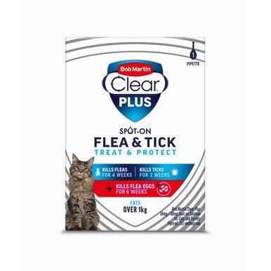 BM Clear PLUS 50mg / 60mg Spot On Solution for Cats & Ferrets 1T - North East Pet Shop Bob Martin