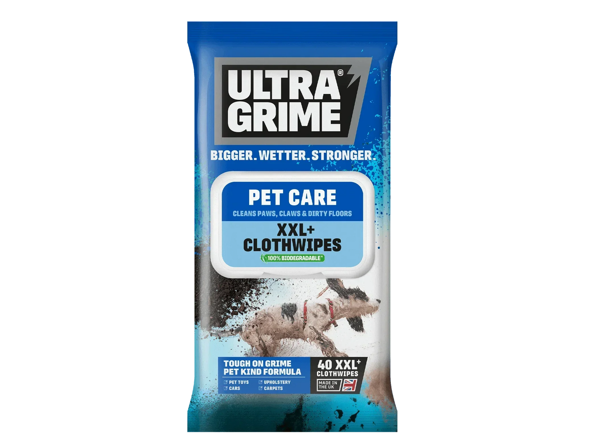 BUY ONE GET ONE FREE UltraGrime XXL Pet Care Clothwipes 40pk - North East Pet Shop Ultra Grime