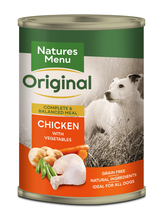 Natures Menu Dog Tins Chicken & Veg 12x400g - North East Pet Shop Natures Menu